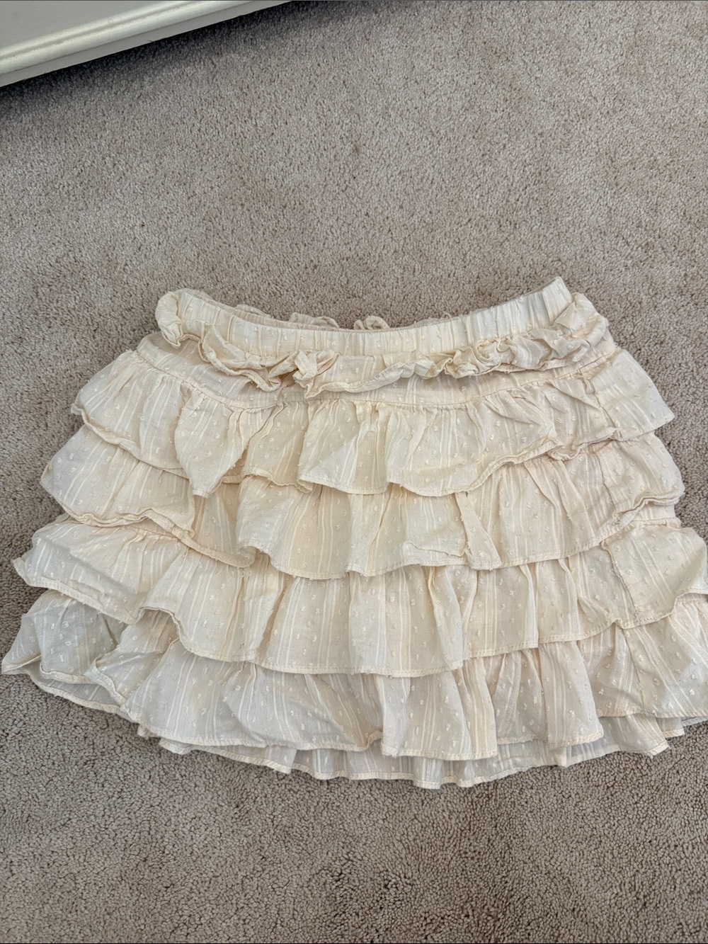 art class 🖼️ TIERED LINEN RUFFLE skirt
